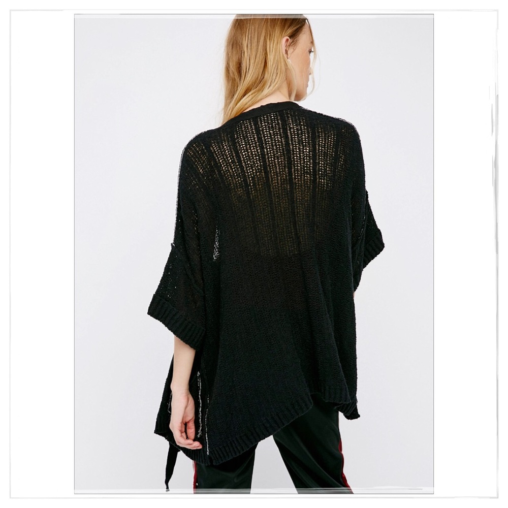Free People Black Beach House Brunch Cardigan - Picture 3 of 4